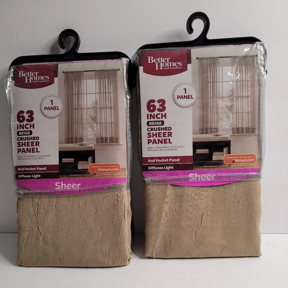 Better Homes and Gardens 63 Inch Beige curtains. 308